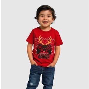 ADTN Red Christmas Gamer T-Shirt 4